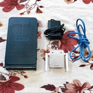 [Bundle]NETGEAR WiFi Cable Modem Router + Extender